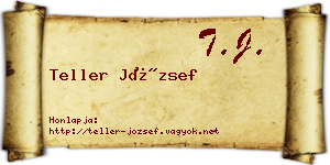Teller József névjegykártya