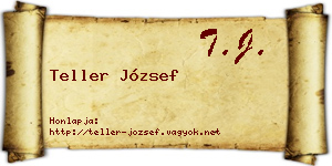 Teller József névjegykártya